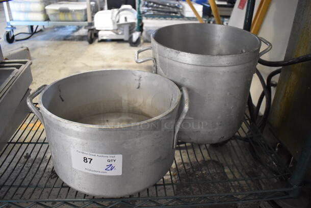 2 Various Metal Stock Pots. 14.5x12.5x8, 15x12.5x11. 2 Times Your Bid! - Image 1 of 5
