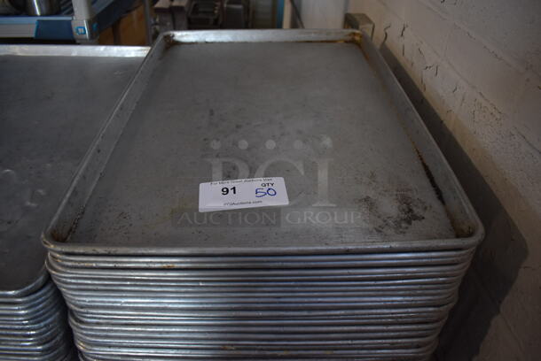 50 Metal Full Size Baking Pans. 18x26x1. 50 Times Your Bid! - Image 1 of 3
