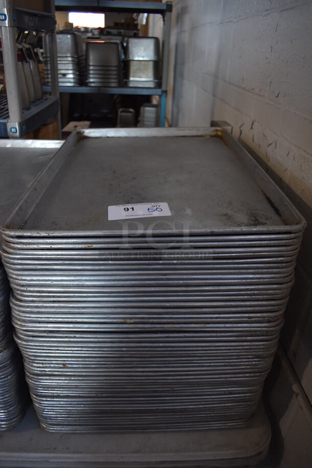 50 Metal Full Size Baking Pans. 18x26x1. 50 Times Your Bid! - Image 2 of 3