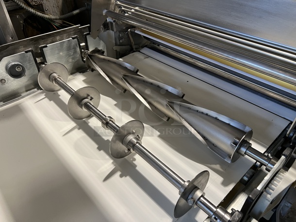 Rondo Seewer SSO 68 C Metal Commercial Floor Style Reversible Dough Sheeter w/ Cutting Station and 2 Cutters on Commercial Casters. 220 Volts, 1 Phase. 128x47x54 - Image 3 of 11