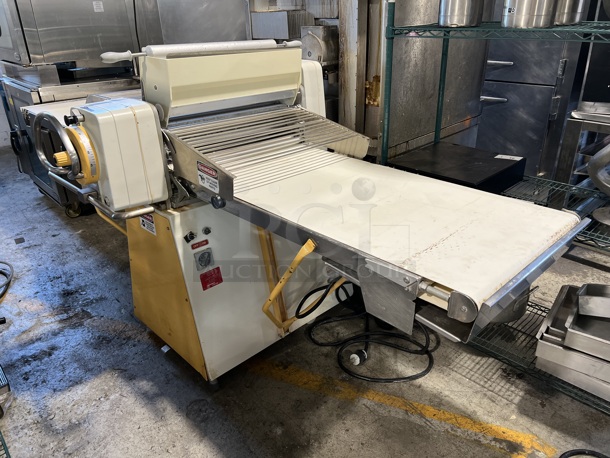 Rondo Seewer SSO 68 C Metal Commercial Floor Style Reversible Dough Sheeter w/ Cutting Station and 2 Cutters on Commercial Casters. 220 Volts, 1 Phase. 128x47x54 - Image 4 of 11