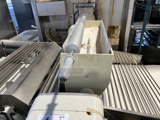 Rondo Seewer SSO 68 C Metal Commercial Floor Style Reversible Dough Sheeter w/ Cutting Station and 2 Cutters on Commercial Casters. 220 Volts, 1 Phase. 128x47x54 - Image 8 of 11
