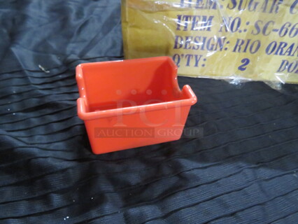One Case Of 24 NEW GET Orange Poly Sugar Pack Holders. #SC-66-RO.