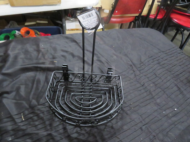 NEW Black Metal Condiment Caddy. #CRS68. 6X8X9. 2XBID - Image 1 of 1