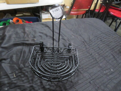 NEW Black Metal Condiment Caddy. #CRS68. 6X8X9. 2XBID