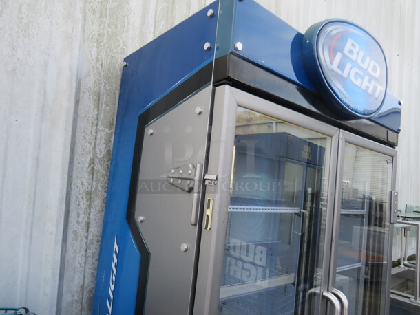 One Fogel 2 Door Bud Light Glass Door Merchandising Refrigerator With 8 Racks. Model# FROSTER-30-PVPH-US. 115 Volt. 43X26X84 - Image 3 of 4