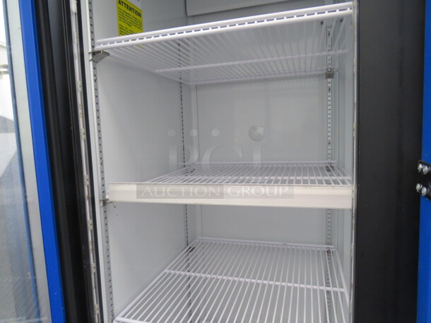 One Fogel 2 Door Bud Light Glass Door Merchandising Refrigerator With 8 Racks On Casters. Model# FROSTER-30-PVPH-US. 115 Volt. 43X26X84 - Image 4 of 4