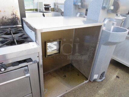 One Stainless Steel Hood. 48X48X25