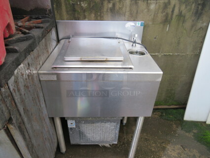 One WORKING Stainless Steel Perlick Under Bar Ice Cream Center With Dipperwell. 24X19X35.