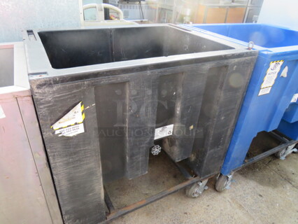 One IRP Portable Beverage Tub With Drain On Casters. 36X28X38