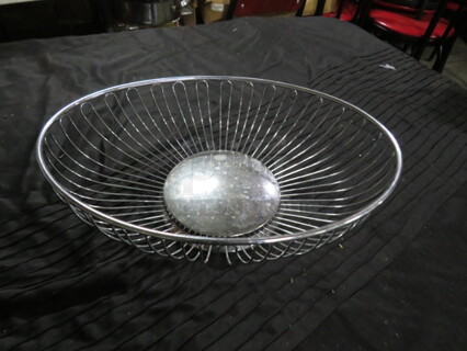 11.5X8 Chrome Fast Food Basket. 12XBID
