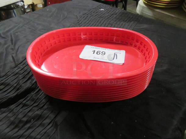 One Lot Of 11-10.5X7 Poly Fast Food Baskets.