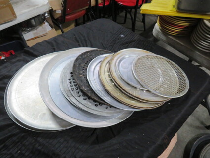 One Lot Of Assorted Pizza Pans.
