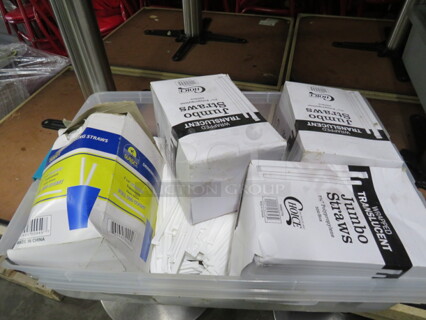 One Lot Of Assorted Wrapped Straws.