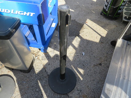 One Crowd Control Pole. 