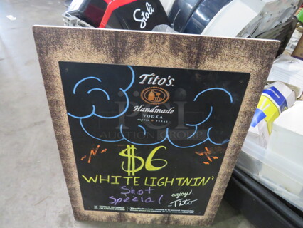 One 18X24 Titos Chalkboard.