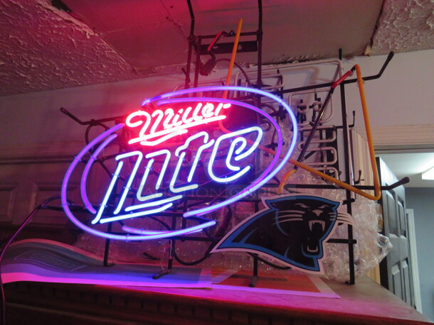 One Miller Light Neon Sign. WORKING!