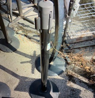 One Crowd Control Pole. 