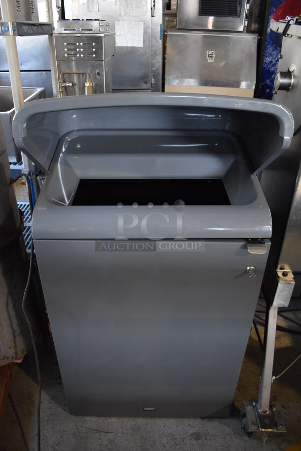 BRAND NEW IN BOX! Rubbermaid Configure Gray Metal Trash Can Shell. 24x19x46 - Image 1 of 8