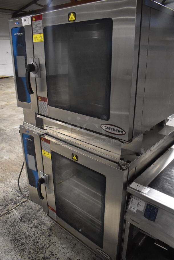 2 2013 Alto Shaam Stainless Steel Commercial Electric Powered Combitherm Convection Ovens; Models 10.18 ES and 7.14 ES. 440-480 Volts, 3 Phase. 46x43x72. 2 Times Your Bid!
