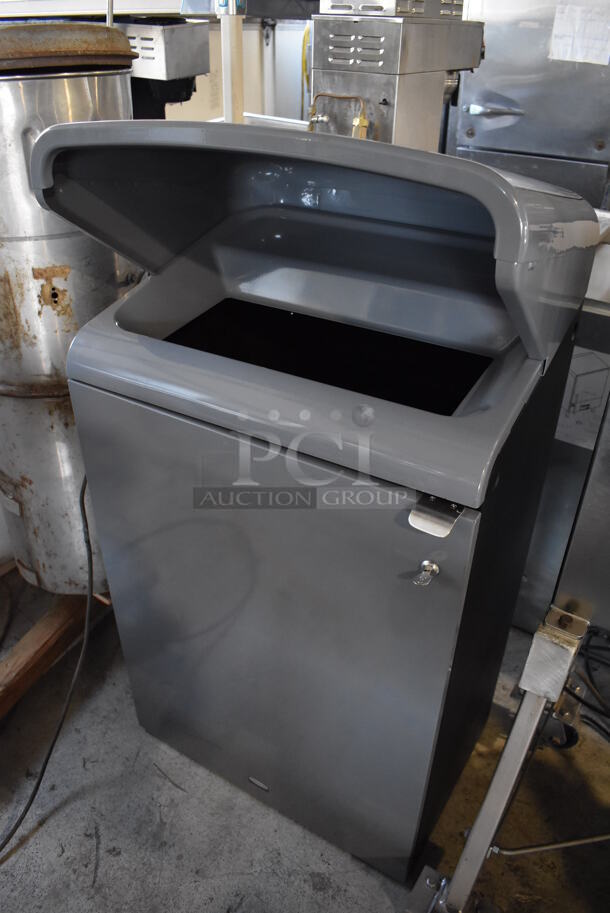 BRAND NEW IN BOX! Rubbermaid Configure Gray Metal Trash Can Shell. 24x19x46 - Image 2 of 8