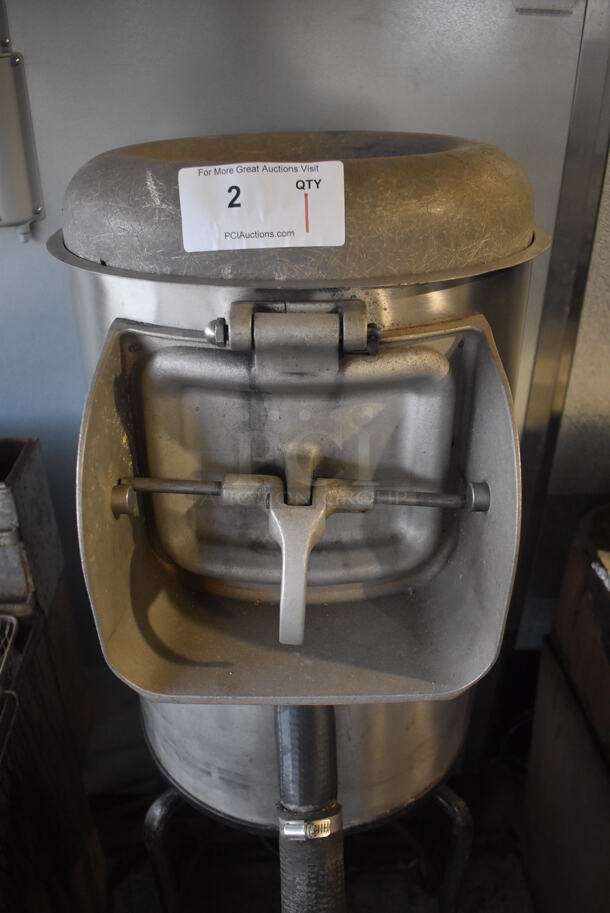 Hobart 6115 Metal Commercial Countertop Potato Peeler on Metal Stand w/ Commercial Casters. 115 Volts, 1 Phase. 16x26x58. Tested and Working! - Image 4 of 10