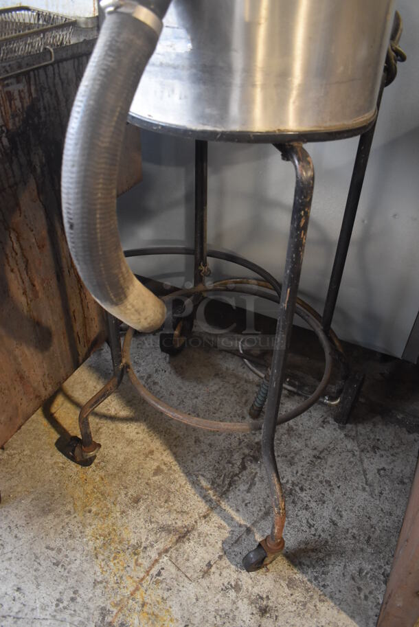 Hobart 6115 Metal Commercial Countertop Potato Peeler on Metal Stand w/ Commercial Casters. 115 Volts, 1 Phase. 16x26x58. Tested and Working! - Image 5 of 10