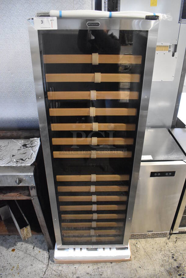 BRAND NEW! Whynter Metal Single Door Reach In Wine Chiller Merchandiser. 23x26.5x64. Tested and Working!