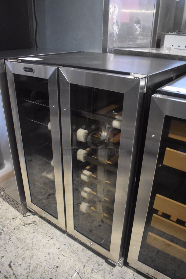 BRAND NEW! Whynter Metal French Door Style Dual Zone Wine Chiller and Beverage Cooler Merchandiser. 23.5x22x34. Tested and Working! - Image 4 of 9