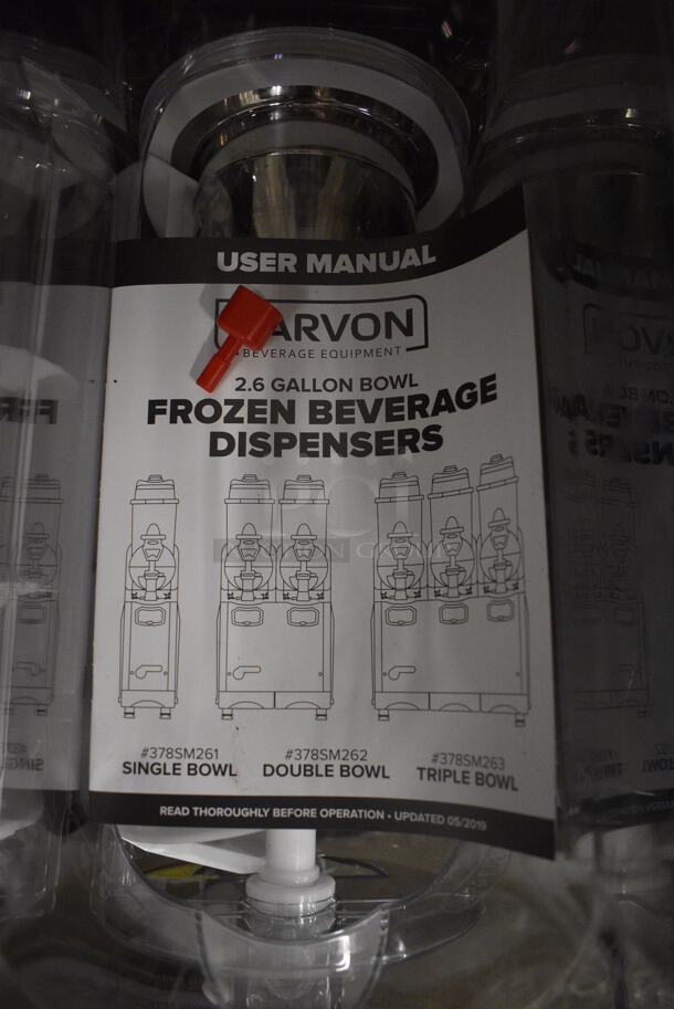 BRAND NEW IN BOX! Narvon Model OASIS 2-10 Metal Commercial Countertop 2 Hopper Slushie Machine. Each Hopper Has 2.6 Gallon Capacity. 120 Volts, 1 Phase. 17x22x34 - Image 7 of 10