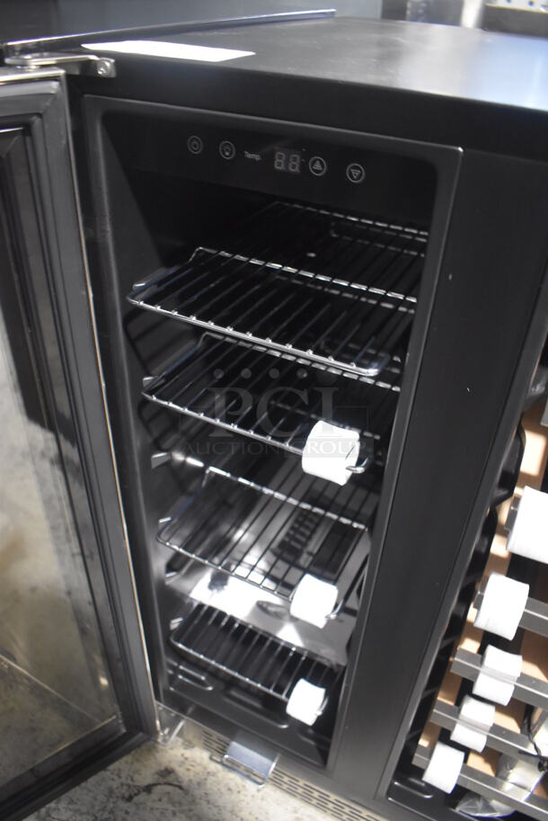 BRAND NEW! Whynter Metal French Door Style Dual Zone Wine Chiller and Beverage Cooler Merchandiser. 23.5x22x34. Tested and Working! - Image 7 of 9