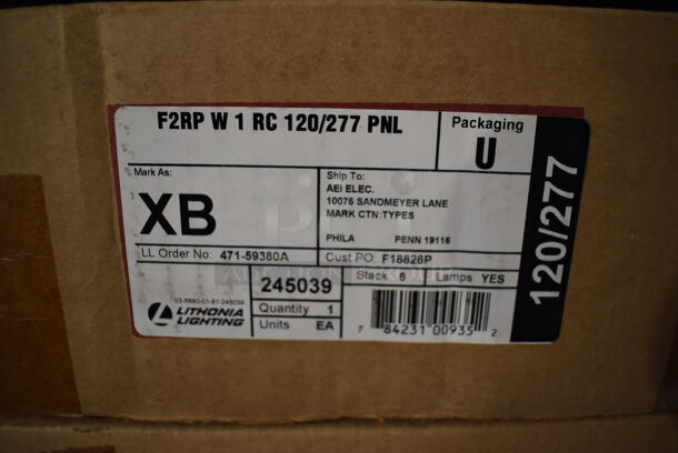 3 Various IN ORIGINAL BOX! Exit Signs; F2RP W 1 RC 120/277 PNL,  F2RP W 2 RMR 120/277 PNL and F2RP W 1 RC RA 120/277 PNL. 3 Times Your Bid! - Image 4 of 7