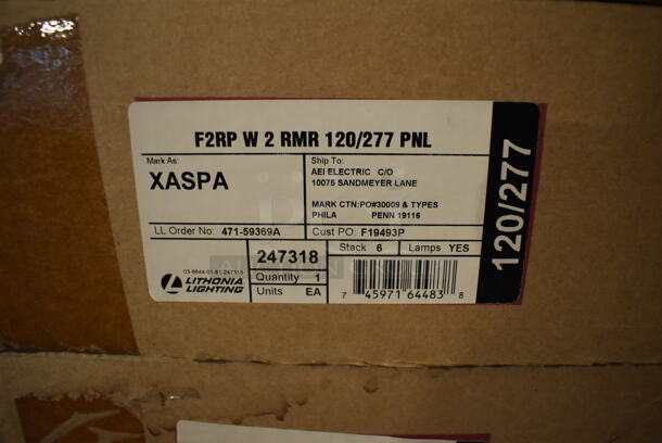 3 Various IN ORIGINAL BOX! Exit Signs; F2RP W 1 RC 120/277 PNL,  F2RP W 2 RMR 120/277 PNL and F2RP W 1 RC RA 120/277 PNL. 3 Times Your Bid! - Image 5 of 7