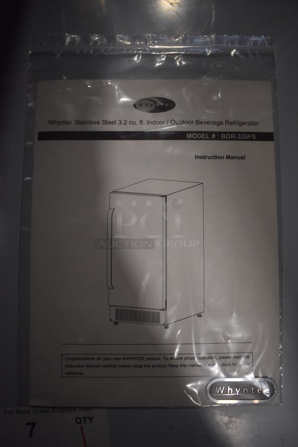 BRAND NEW! Whynter BOR-326FS Stainless Steel Beverage Cooler. 115 Volts, 1 Phase. 15x22x34.5. Tested and Working! - Image 6 of 7