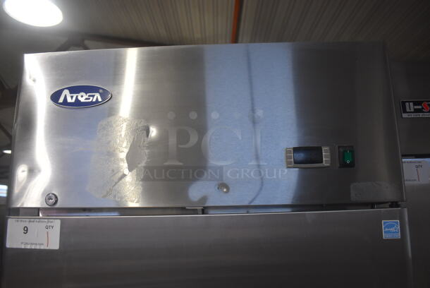 BRAND NEW SCRATCH AND DENT! 2019 Atosa MBF8001GR Stainless Steel Commercial Single Door Reach In Freezer on Commercial Casters. 115 Volts, 1 Phase. 29x32x81.5. Tested and Powers On But Temps at 53 Degrees - Image 4 of 6