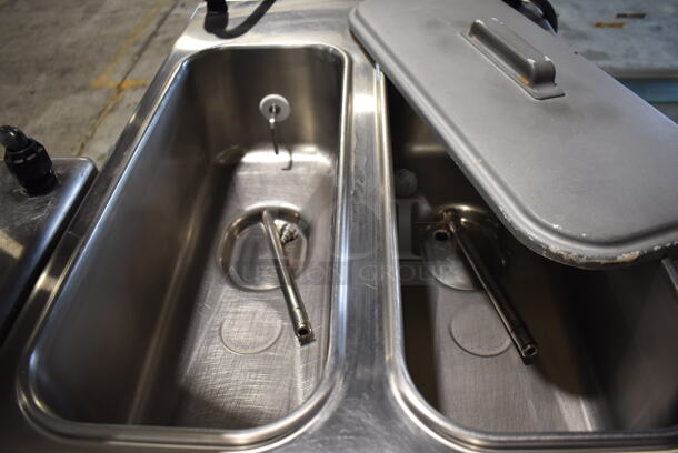 2012 Taylor 794-33 Stainless Steel Commercial Floor Style Air Cooled 2 Flavor w/ Twist Soft Serve Ice Cream Machine on Commercial Casters. 208-230 Volts, 3 Phase. 20x34x60 - Image 5 of 6
