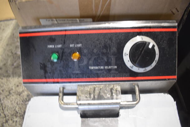 Cookline DF15-1-20 Stainless Steel Countertop Electric Powered Fryer w/ Metal Fry Basket and Lid. 120 Volts, 1 Phase. 10.5x16x13 - Image 5 of 7