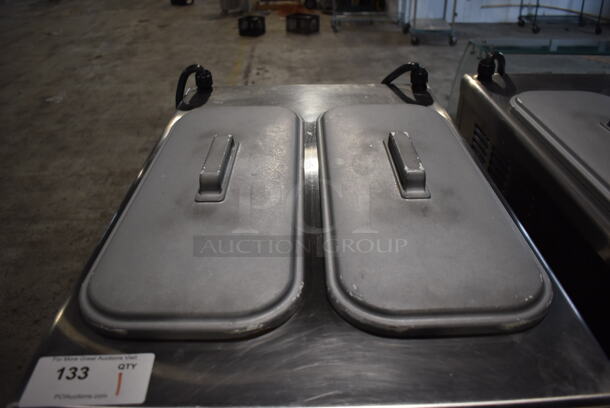 2012 Taylor 794-33 Stainless Steel Commercial Floor Style Air Cooled 2 Flavor w/ Twist Soft Serve Ice Cream Machine on Commercial Casters. 208-230 Volts, 3 Phase. 20x34x60 - Image 7 of 9
