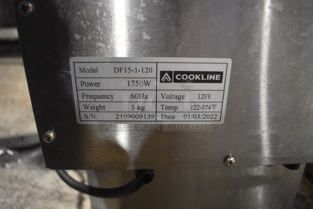 Cookline DF15-1-20 Stainless Steel Countertop Electric Powered Fryer w/ Metal Fry Basket and Lid. 120 Volts, 1 Phase. 10.5x16x13 - Image 7 of 7