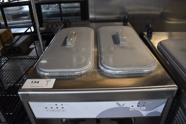 2012 Taylor 794-33 Stainless Steel Commercial Floor Style Air Cooled 2 Flavor w/ Twist Soft Serve Ice Cream Machine on Commercial Casters. 208-230 Volts, 3 Phase. 20x34x60 - Image 6 of 8
