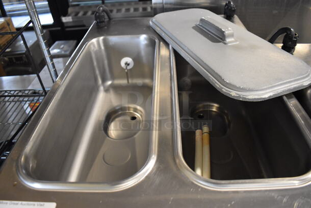 2012 Taylor 794-33 Stainless Steel Commercial Floor Style Air Cooled 2 Flavor w/ Twist Soft Serve Ice Cream Machine on Commercial Casters. 208-230 Volts, 3 Phase. 20x34x60 - Image 7 of 8
