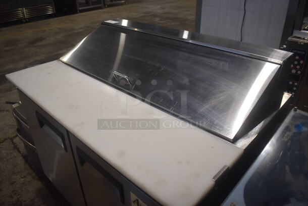 Avantco 178APT48HC Stainless Steel Commercial Sandwich Salad Prep Table Bain Marie Mega Top on Commercial Casters. 115 Volts, 1 Phase. 47x31x42.5. Tested and Working! - Image 4 of 9