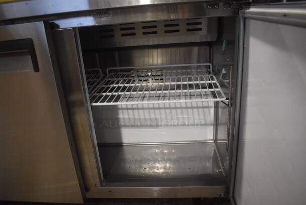 Avantco 178APT48HC Stainless Steel Commercial Sandwich Salad Prep Table Bain Marie Mega Top on Commercial Casters. 115 Volts, 1 Phase. 47x31x42.5. Tested and Working! - Image 6 of 9