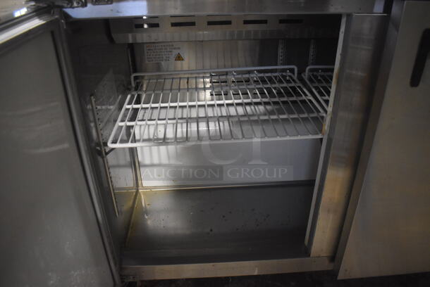 Avantco 178APT48HC Stainless Steel Commercial Sandwich Salad Prep Table Bain Marie Mega Top on Commercial Casters. 115 Volts, 1 Phase. 47x31x42.5. Tested and Working! - Image 7 of 9