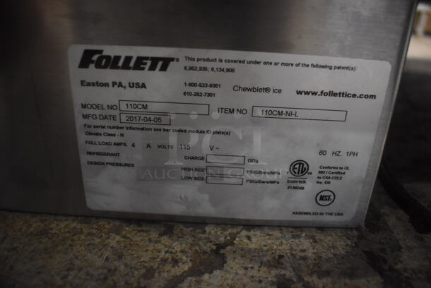 2017 Follett Symphony Plus 110CM Stainless Steel Commercial Water and Ice Dispenser. 115 Volts, 1 Phase. 25x28.5x35 - Image 7 of 8