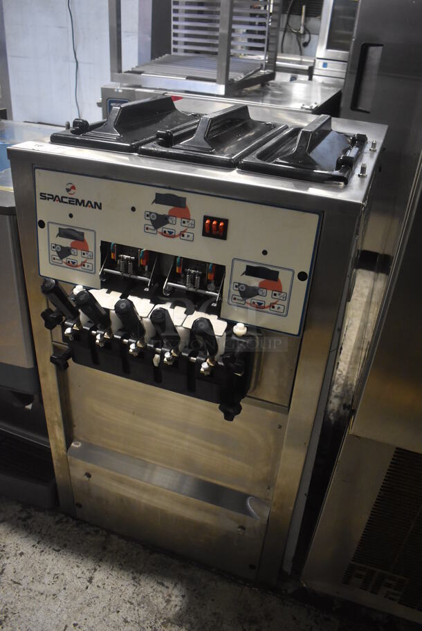 Spaceman 6265 Stainless Steel Commercial Countertop Air Cooled 2 Flavor w/ Twist Soft Serve Ice Cream Machine. 220 Volts, 1 Phase. 24x37x42 - Image 2 of 8