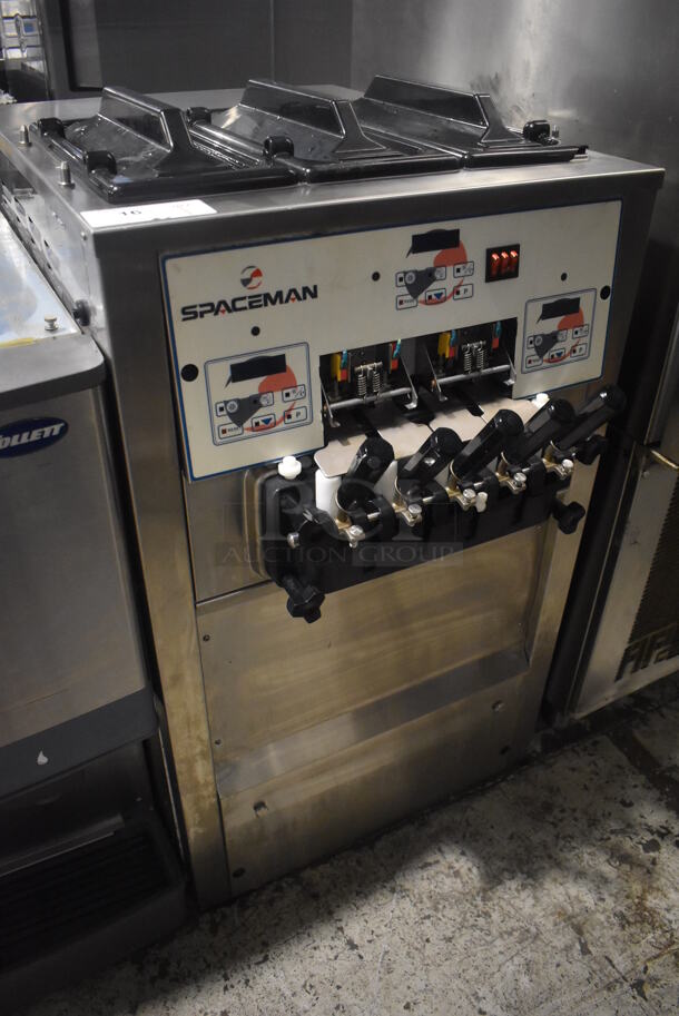 Spaceman 6265 Stainless Steel Commercial Countertop Air Cooled 2 Flavor w/ Twist Soft Serve Ice Cream Machine. 220 Volts, 1 Phase. 24x37x42 - Image 3 of 8