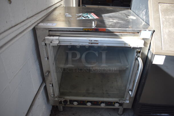 Piper Products Stainless Steel Commercial Oven w/ View Through Door and Thermostatic Controls. 27x27x5. Cannot Test Due To Plug Style