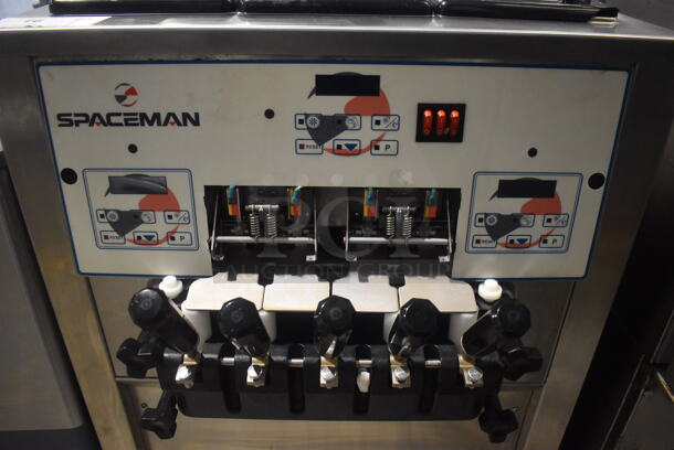 Spaceman 6265 Stainless Steel Commercial Countertop Air Cooled 2 Flavor w/ Twist Soft Serve Ice Cream Machine. 220 Volts, 1 Phase. 24x37x42 - Image 4 of 8