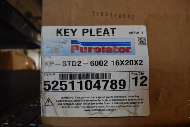 12 BRAND NEW IN BOX! Purolator Key Pleat Filters. 16x20x2. 12 Times Your Bid! - Image 6 of 6